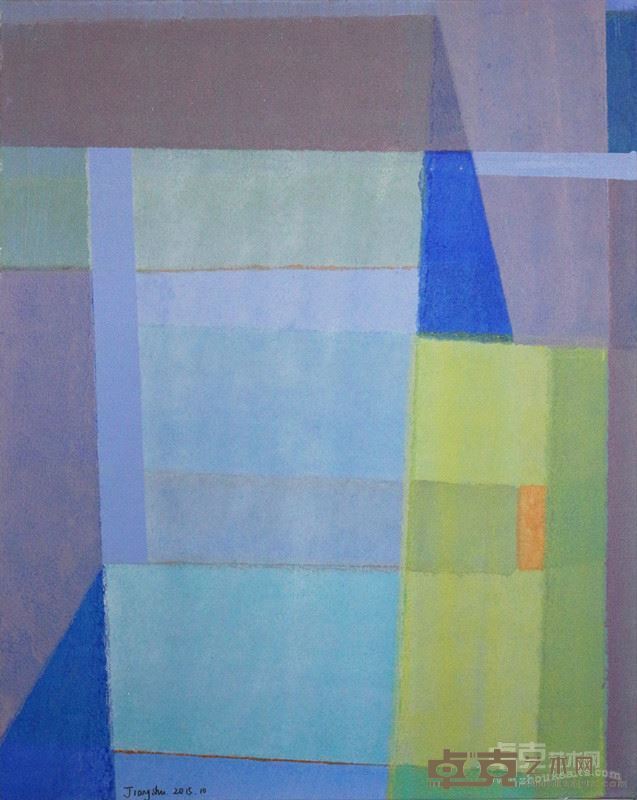 孙江舒  不稳定的方块35 80×100cm 布面油画  2015年
