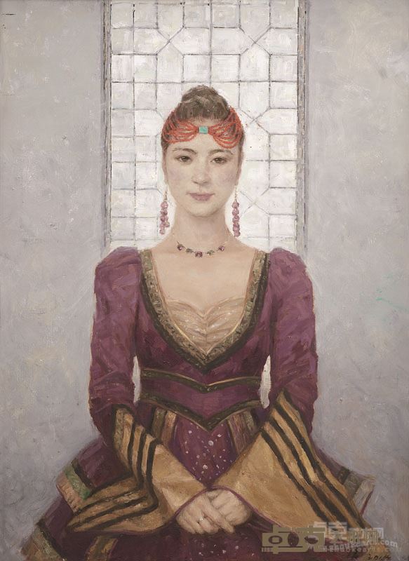 张祖英-《乌兰牧骑女演员》110X80cm 2013年 布面油画