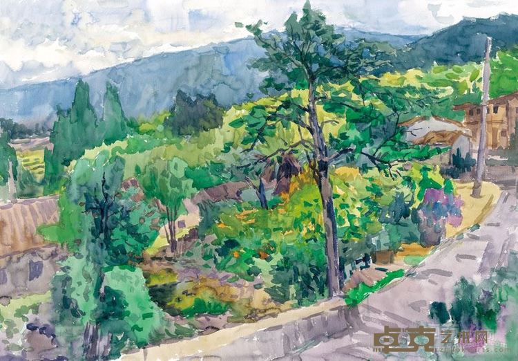 骆献跃 丽水青井水村  76x114cm