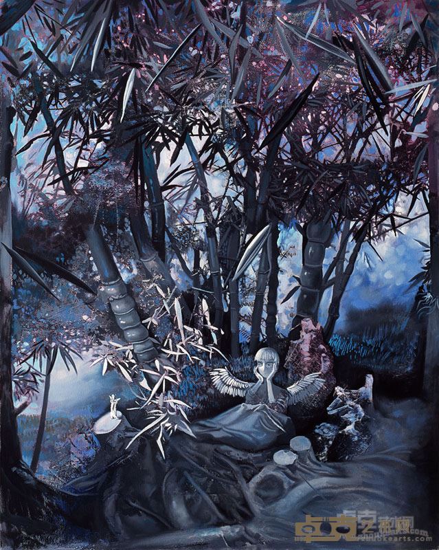 熊宇  《竹林  NO.2》  布上油画 120×150cm 2015年