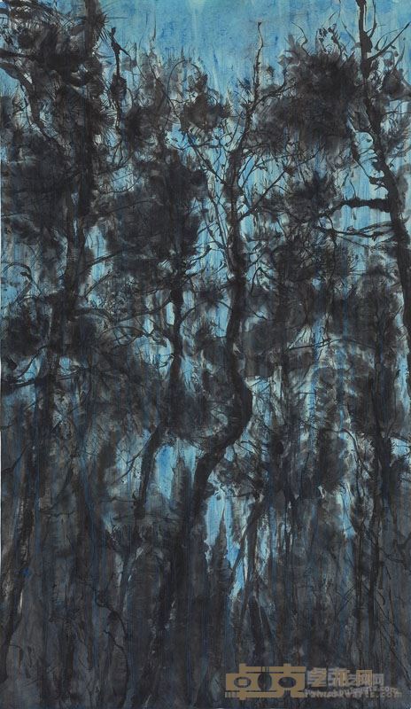 徐加存  《生长的树系列（1）》纸本水墨 86×156cm 2015年