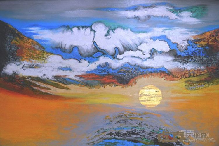 Fallen Sun（日落） -138x92cm -mixed media -2016