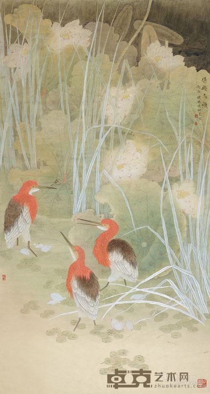 【工笔作品】得趣忘机   173x92cm