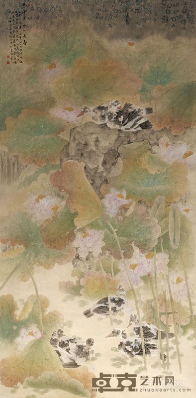 【工笔作品】荷边弄水一身香