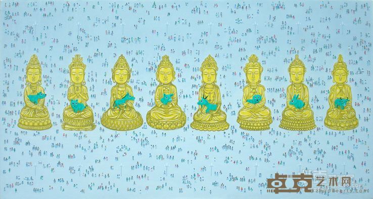 布面油画《200888888》(80x150cm)2008