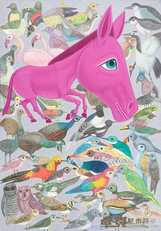 《情鸟图2016》70x100cm布面油彩2016