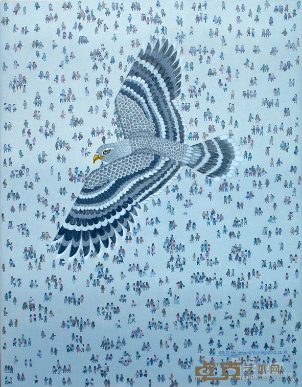 布面油画《飞鹰-20121212》（78x100CM）2012