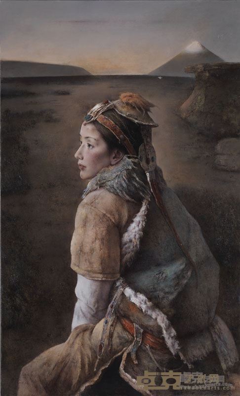 唐伟民《山谷之晨》.2014,147x90cm