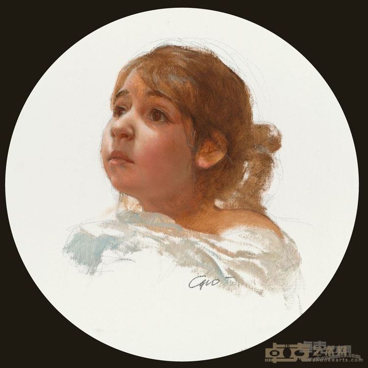 郭凯亮《楼兰女孩》  35x35cm  2016