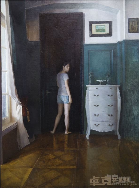 龚儒菲《黑色的门》131X97CM 2013