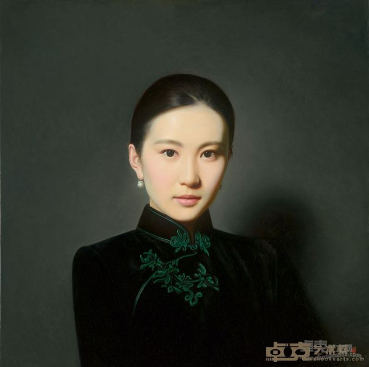 陈承卫《大民国-烟雨青黛》100X100CM 2014年