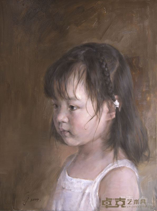蔡杰《邻家小女孩》   30x40厘米  2014年