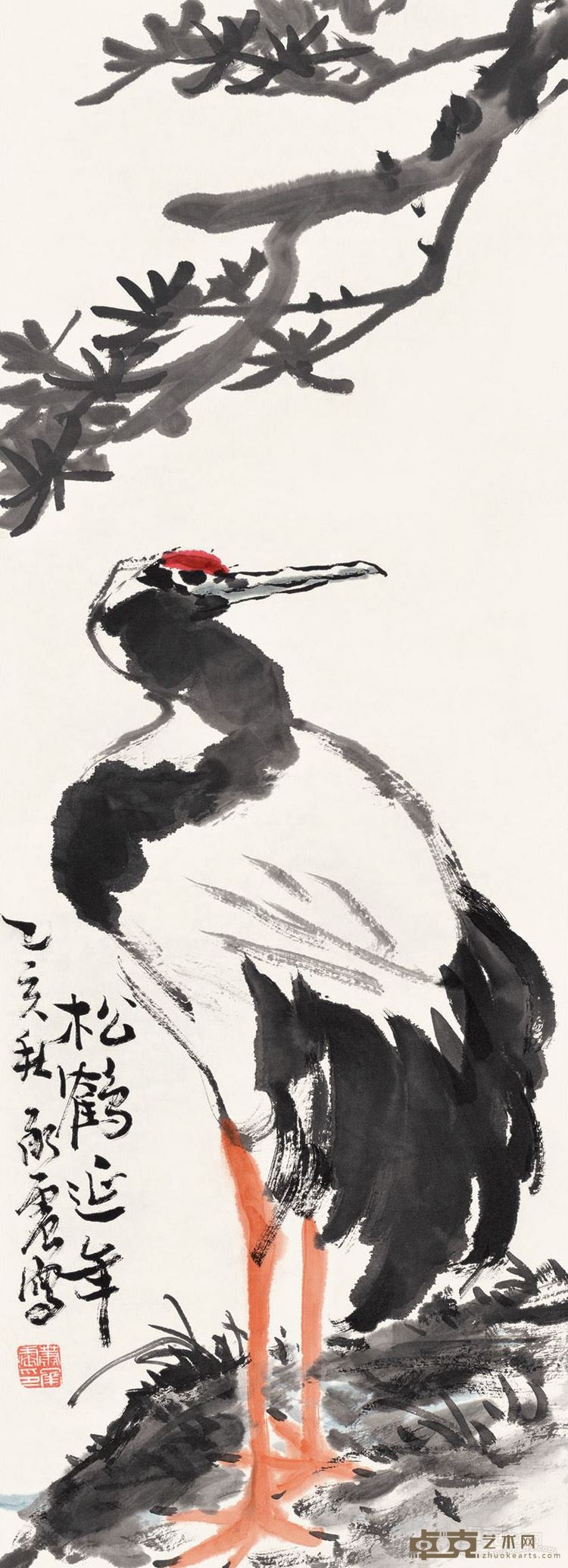 松鹤延年 100×34cm