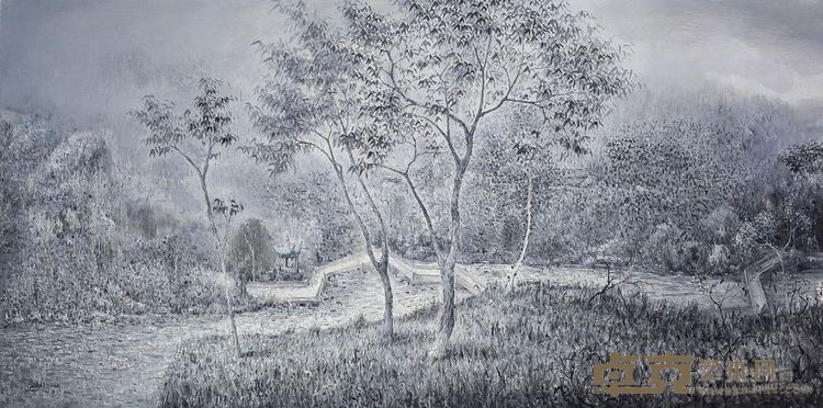 荼蘼.夏- 布面油画-100x180cm-2012-伍刚