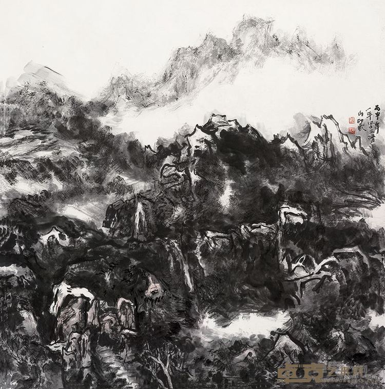 烟霭生远岫 124cm×124cm   2016年