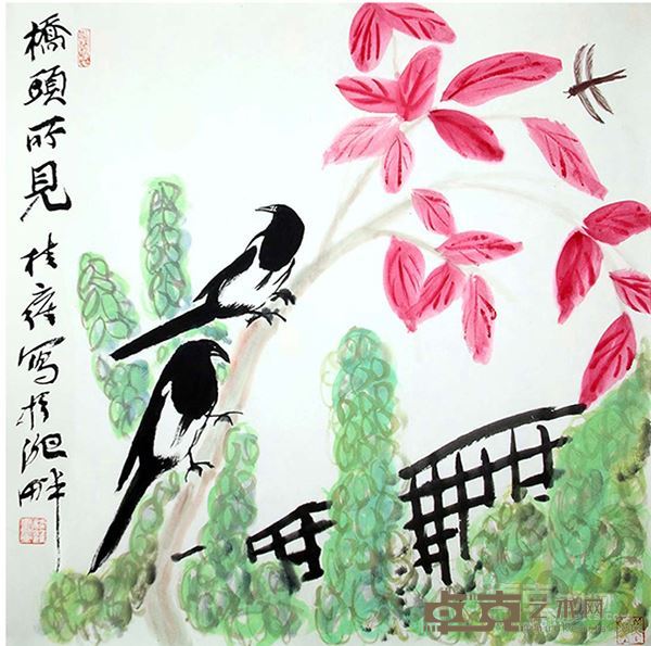 南国寻梦《桥头所见》 68.5×68.5cm