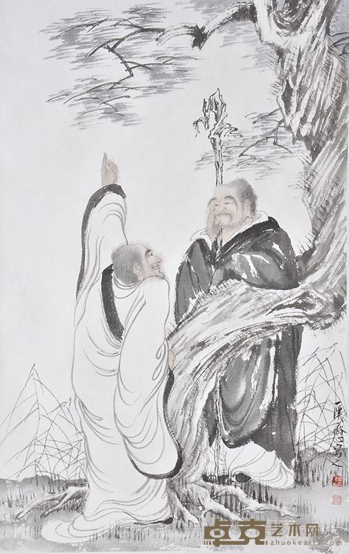 周颢《山中》  水墨宣纸  尺寸45x70cm 2011