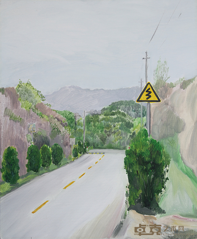 张思宇《查济-路》布面油画60cmx73cm2013年