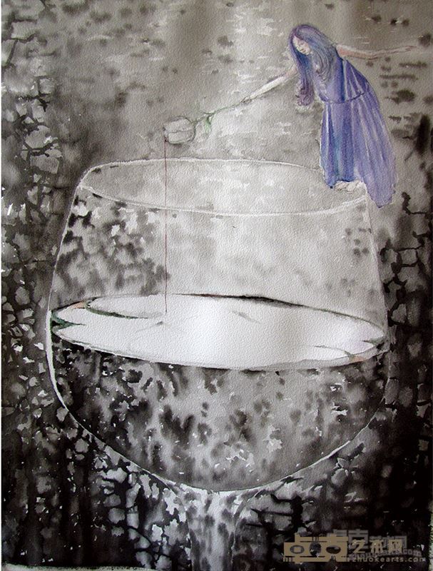 张霞玉《拉菲密码》系列（二）纸本水彩 60x90cm 2014年