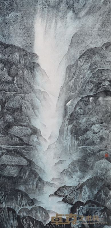 王国昌《山光印象》中国水墨138x70cm 2016