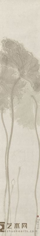 陈海峰《如是莲说之三》  33x183cm 中国水墨 2015