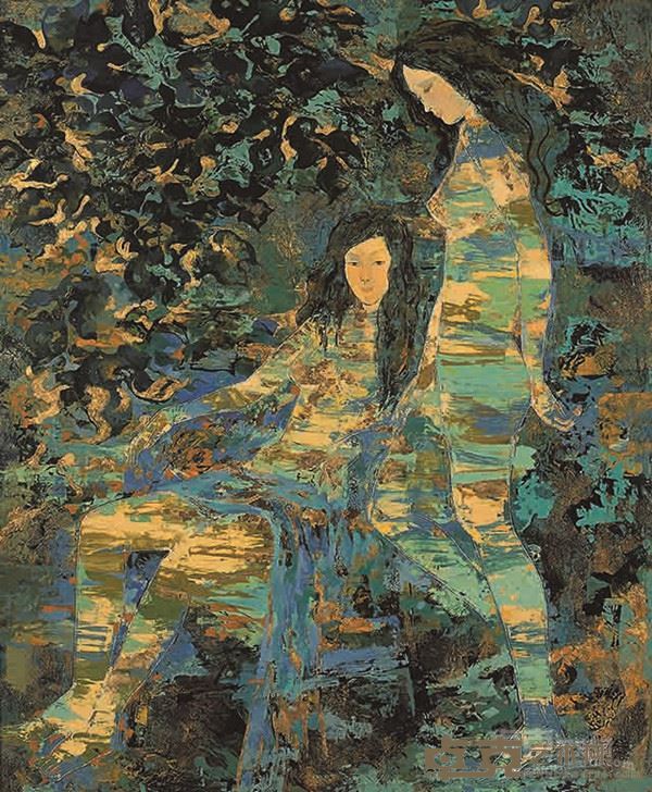 关慧仪《两生花》120x80cm