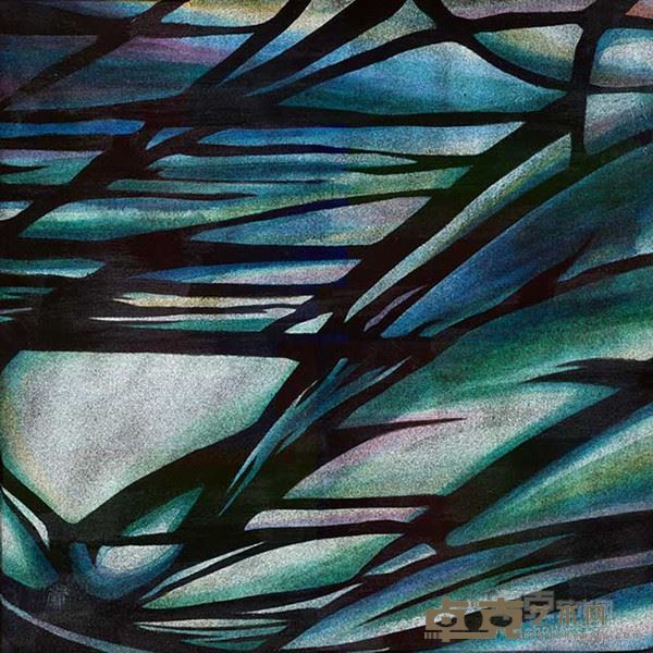 黎雪翚《漆色印象·翠绿》40x40cm