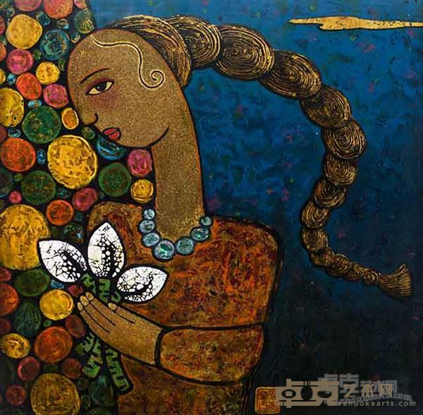 徐英兰《思绪系列之一 —— 久远的昨日》40×40cm