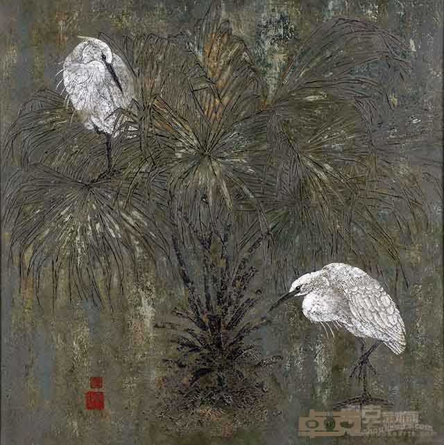 张艳霞《且听风吟》80×80cm