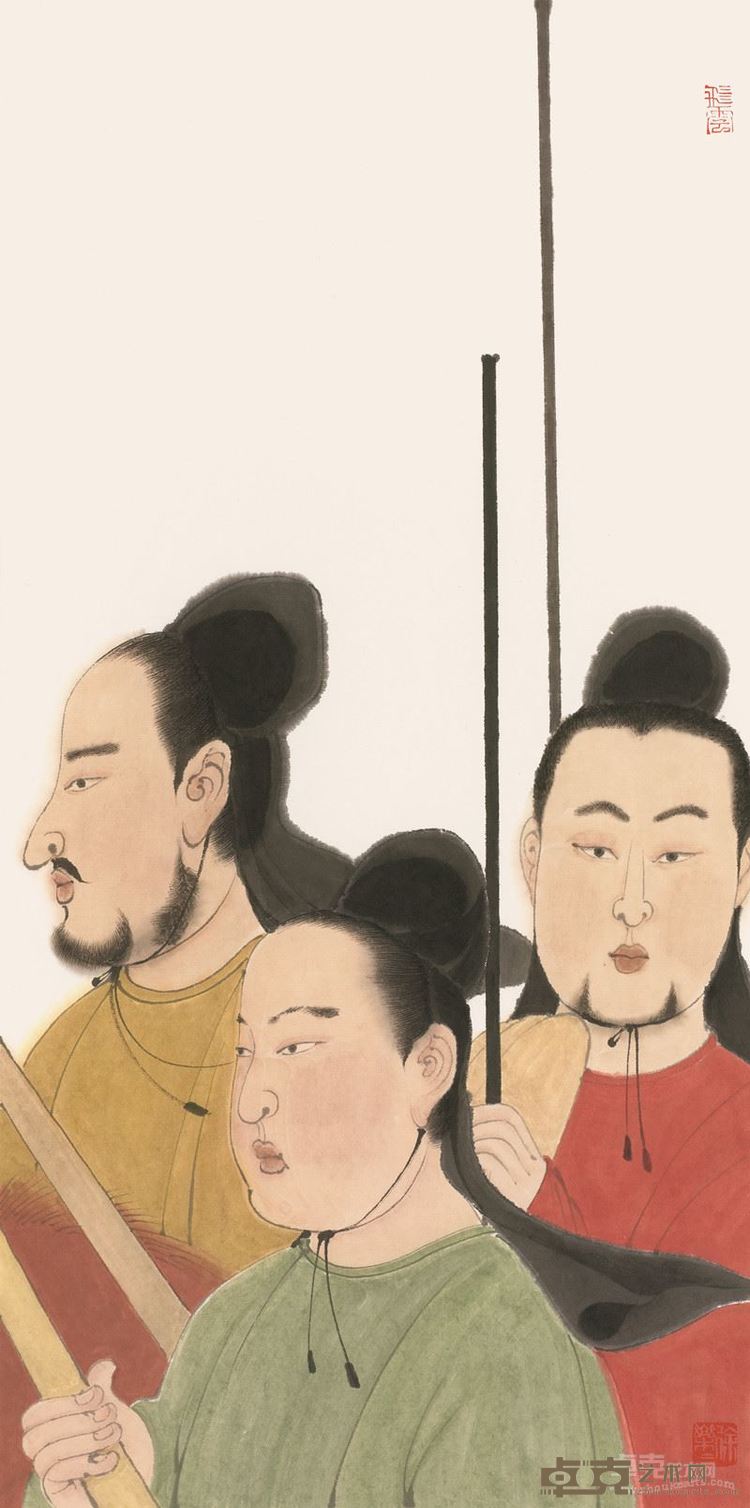 徐乐乐 将士们 70×34.5cm 纸本设色
