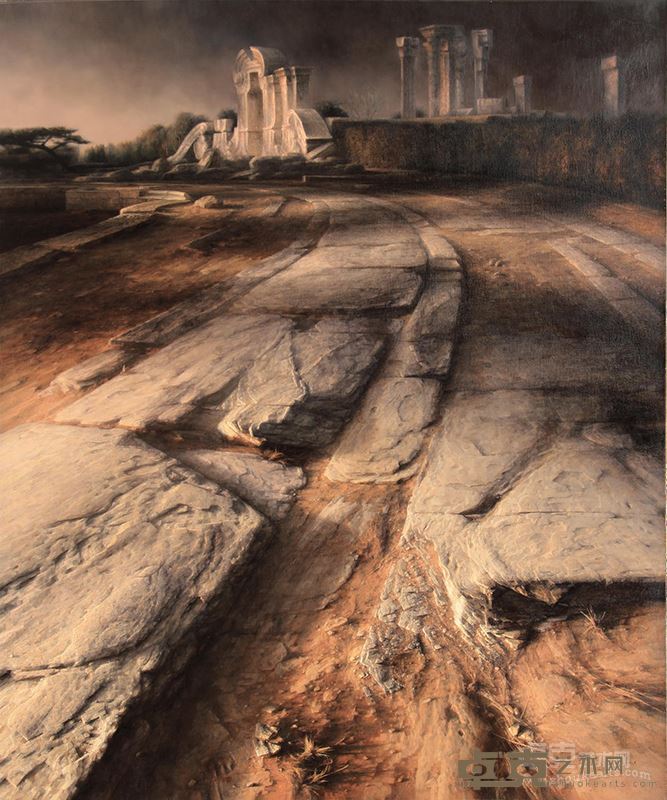 魏海彬-永远的圆明园  布面油画  180×150cm,2014年