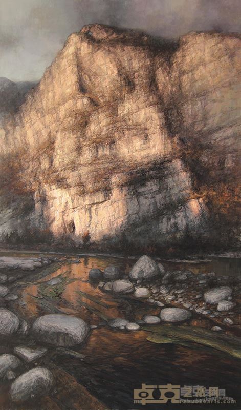 魏海彬-秋水悠悠 150×90cm 水粉2014年