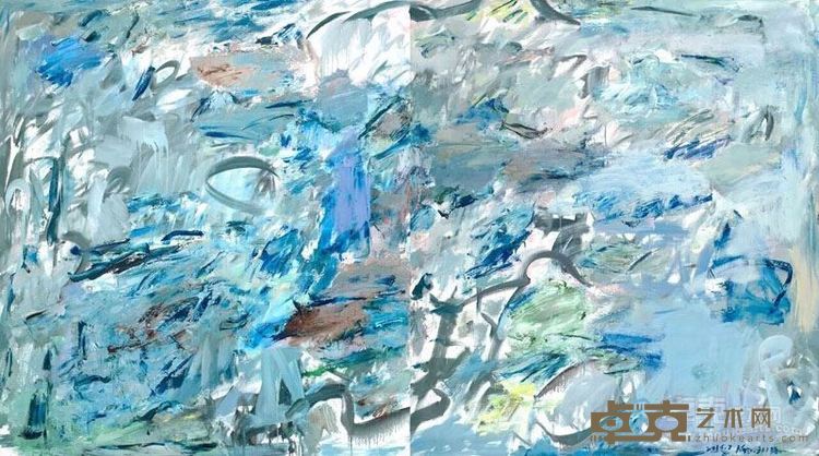 作品No.1601 布面油画 396x168cm 2016