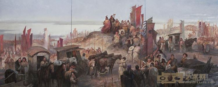 历史画4八百诸侯会孟津（油画）