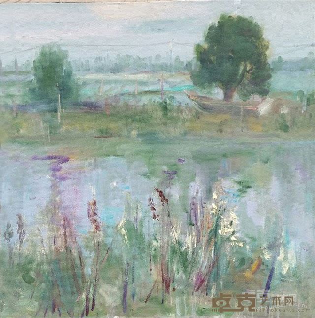 董敏 《 长荡湖之歌二》 60 cm×60cm 布面油画 2016