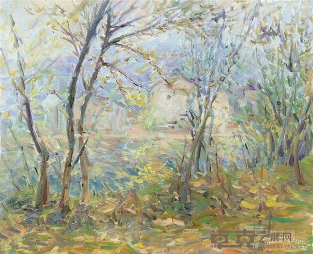 陈荣胜  《平桥村的早晨》 65 cm×54cm 布面油画 2016