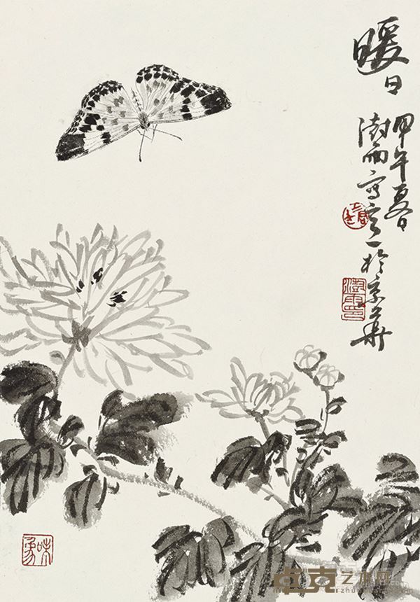 阴澍雨  墨花工虫集  30×21厘米  纸本水墨  2014  (5)