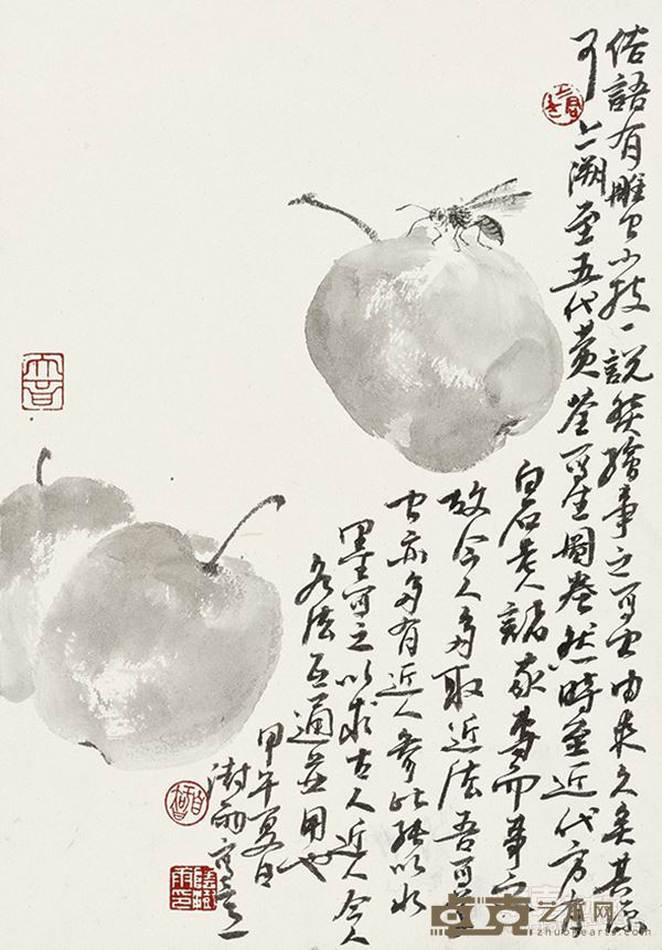 阴澍雨  墨花工虫集  30×21厘米  纸本水墨  2014  (4)
