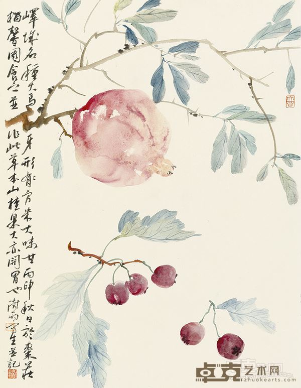 阴澍雨 峄城名种大马牙 59×48 厘米 纸本设色 2016 年
