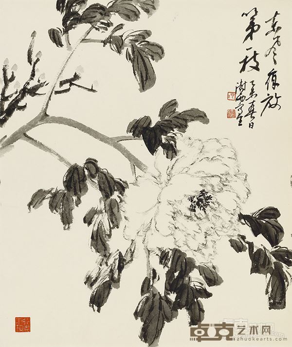 阴澍雨 东风夜放第一枝 59×48 厘米 纸本水墨 2016 年