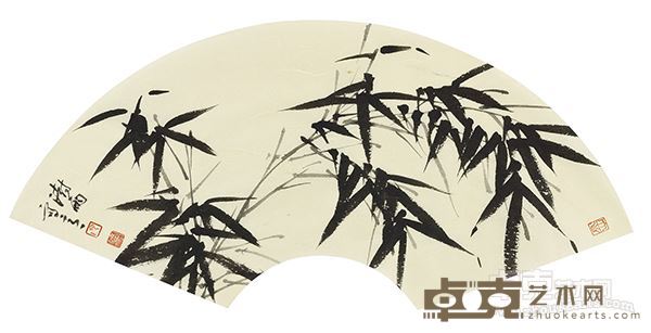 阴澍雨 竹 23×60 厘米 纸本水墨 2016 年