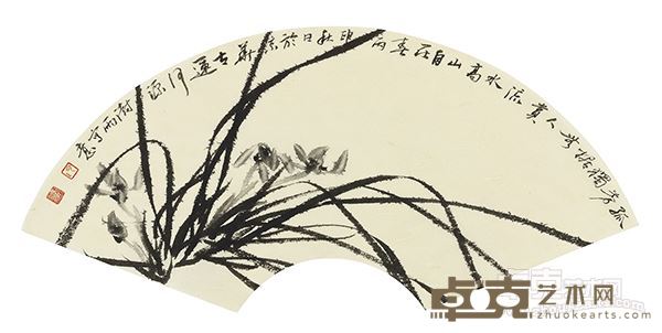 阴澍雨 兰 23×60 厘米 纸本水墨 2016 年