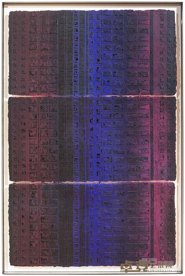 彭勇 都市之夜N0.7.108x162cm油墨.丙烯.手工纸2016
