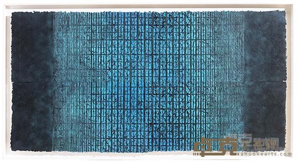 彭勇 都市之夜NO.8  油墨 丙烯 手工纸100X200cm 2016年
