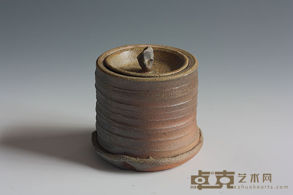 柴烧水指（茶入）11x11x13cm 虞健作品