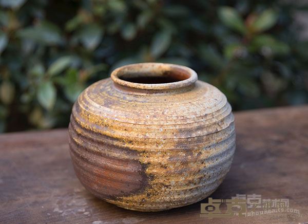 鼓腹柴烧罐-19x19x15cm 康羽荻作品