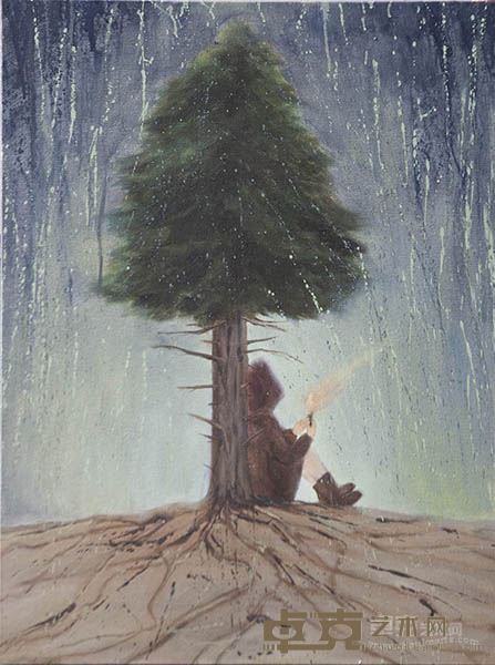 薛扬 微光 布面油画 80×60cm 2015年