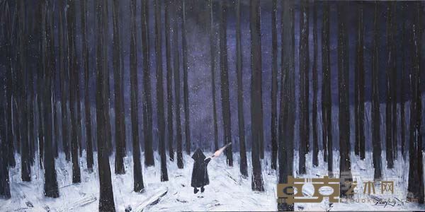 薛扬 那晚的星空 布面油画 120×240cm 2016年