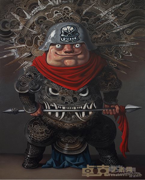 陈流《门神》（80X120）cm 布面油画 2016年
