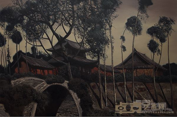陈流《昆明往事-柿花桥》 布面油画（120X80）cm 2016年